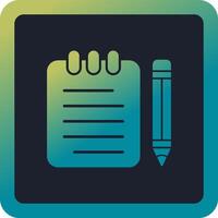 Notes Writing Vector Icon