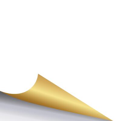 Golden Curled Corner Paper