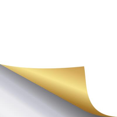 Golden Curled Corner Paper