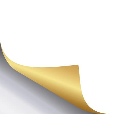 Golden Curled Corner Paper