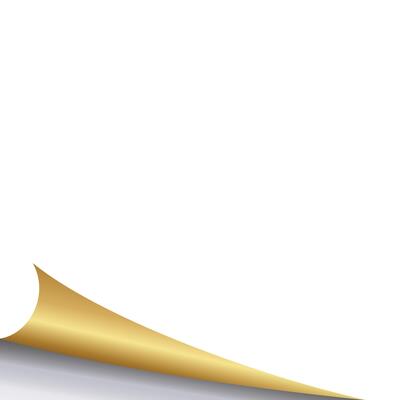 Golden Curled Corner Paper