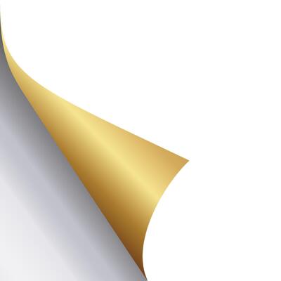 Golden Curled Corner Paper