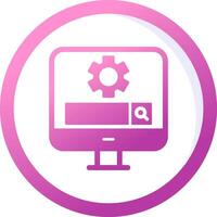 Computer Search Engine Vector Icon