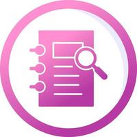 Notepad Search Vector Icon