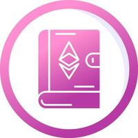 ethereum libro vector icono