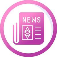 Ethereum News Vector Icon