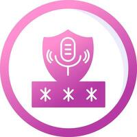 Voice Access Security Vector Icon