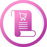 icono de vector de lista de compras