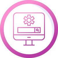 Computer Search Engine Vector Icon