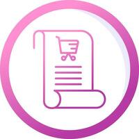 icono de vector de lista de compras