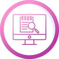 File Search Computer Vector Icon
