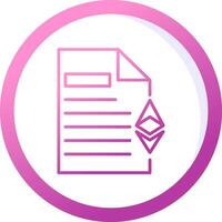 Ethereum Document Vector Icon