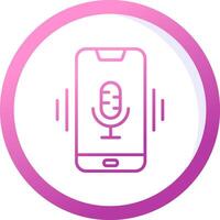 Mobile Voice Assistant Vector Icon