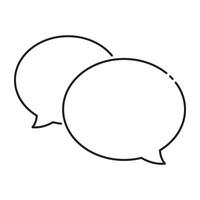 Blank speech bubble icon. Line art design. vector