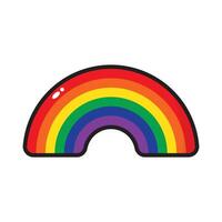 Kawaii rainbow icons. LGBTQI concept. vector