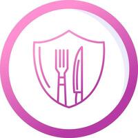 Cutlery Shield Vector Icon