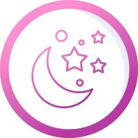 icono de vector de luna y estrellas