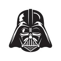 Darth Vader helmet vector illustration for kids