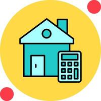 House Cost Calculator Vector Icon