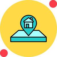 House Location Pin Vector Icon