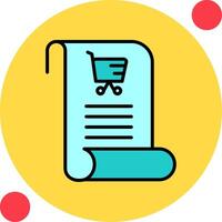 icono de vector de lista de compras