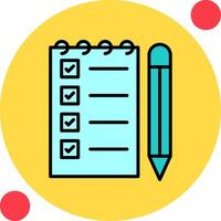 Notepad Writing Vector Icon