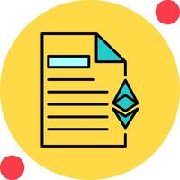 Ethereum Document Vector Icon