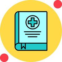 icono de vector de libro médico