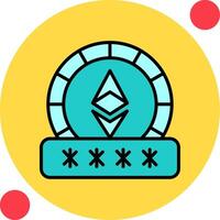 ethereum contraseña vector icono