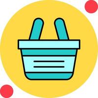 icono de vector de cesta de compras