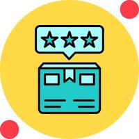 Delivery Box Rating Vector Icon