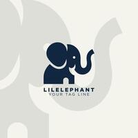 elefante logo. africano fauna silvestre elefante logo icono vector ilustración