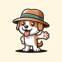 cool awesome cute dog mascot vector