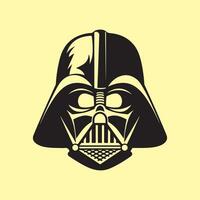 Darth Vader helmet vector illustration for kids