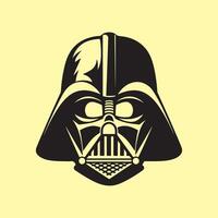 Darth Vader helmet vector illustration for kids