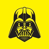 Darth Vader helmet vector illustration for kids