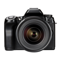 AI generated Uncluttered Digital Camera on Transparent Ground png