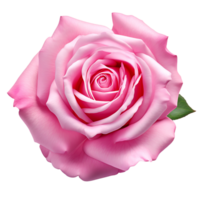 AI generated See Through Pink Rose Presentation png