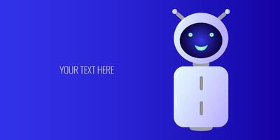 Chatbot assistant form robot with ai 3d vector