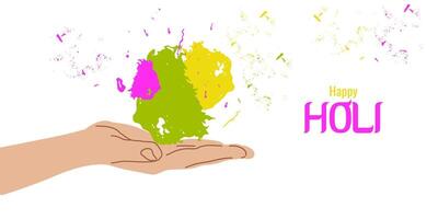 Holi festival happy India carnival of colors. vector