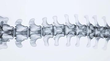 AI generated Full-length spine X-ray in sagittal plane with measurements photo