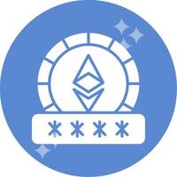 ethereum contraseña vector icono