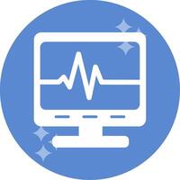 ecg leyendo vector icono