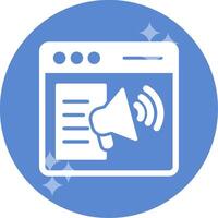 Webpage Online Marketing Vector Icon