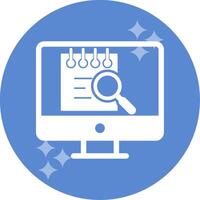 File Search Computer Vector Icon