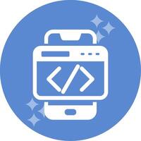 Smartphone Coding Vector Icon