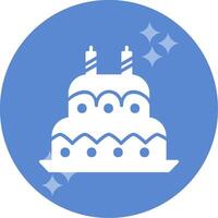 icono de vector de pastel de cumpleaños