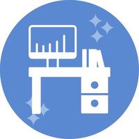 Office Desk Vector Icon