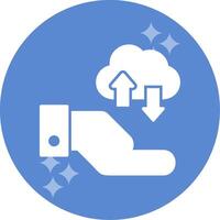 Cloud Data Transfer Vector Icon