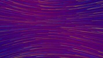 Background for motion graphics. Multicolored light trails abstract. Motion blur effect, separated lines on violet background video